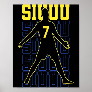 Póster Regalo divertido de fútbol Siuuuu para aficionados