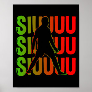 Póster Regalo divertido de fútbol Siuuuu para fanáticos d