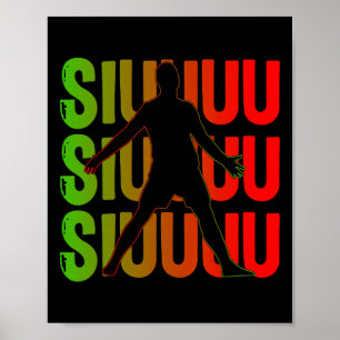 Póster Regalo divertido de fútbol Siuuuu para fanáticos d