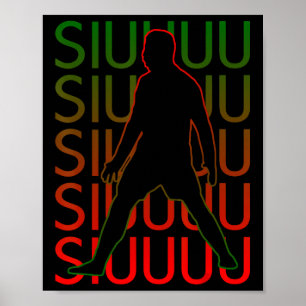 Póster Regalo divertido de fútbol Siuuuu para fanáticos d