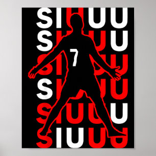 Póster Regalo divertido de fútbol Siuuuu para fanáticos d