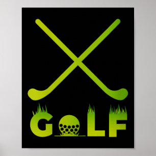 Póster Regalo divertido de golf para mujer para marido go