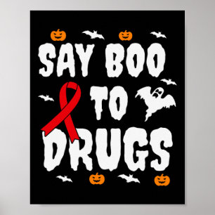 Póster Regalo divertido de Halloween dice boo a la toma d