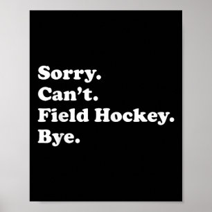 Póster Regalo divertido de hockey sobre hierba para hombr