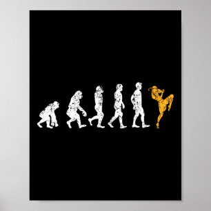 Póster Regalo divertido de kickboxing de Evolución Muay T