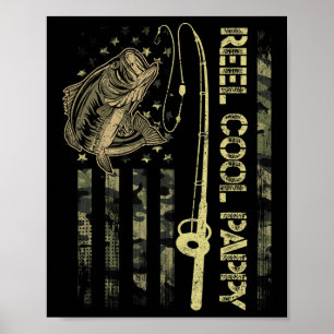 Póster Regalo divertido de la bandera americana de camufl
