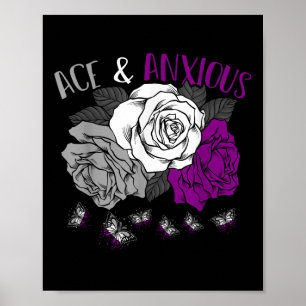Póster Regalo divertido de la bandera de asexualidad Ace 