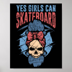 Póster Regalo Divertido De Patineta Para Niñas A Los Niño