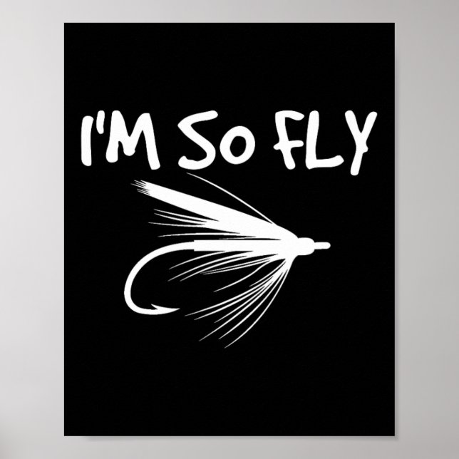 Póster Regalo divertido de pesca con mosca para pescadore (Frente)