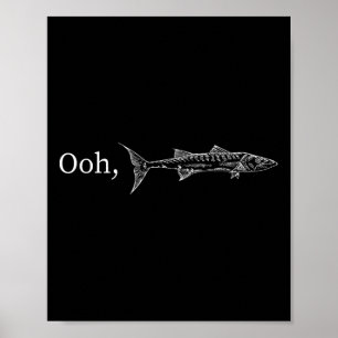 Póster Regalo divertido de pesca de barracudas Ooh para m