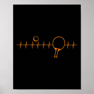 Póster Regalo Divertido de Ping Pong para Hombres Mujeres