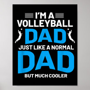 Póster Regalo Divertido de Voleibol para Papás y Hombres