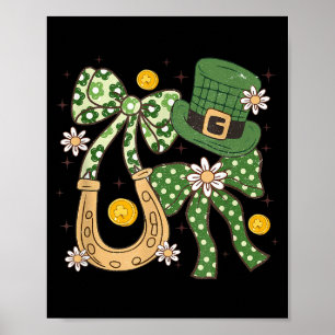 Póster Regalo Divertido Floral Patricks Coquette, Shamroc