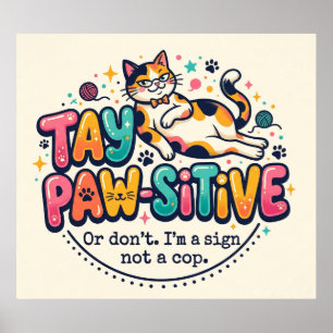 Póster Regalo divertido para amantes de gatos Mantén la p