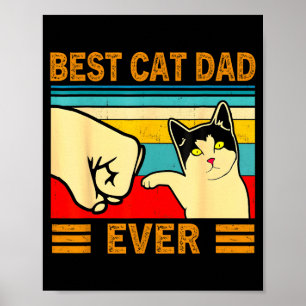 Póster Regalo divertido para amantes de gatos, papá gato