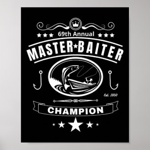 Póster Regalo divertido para hombres campeón de pesca mae