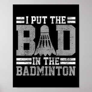 Póster Regalo divertido para jugador de bádminton