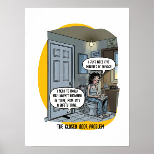 Póster Regalo Divertido para Mamá de Gato con Humor de Ba