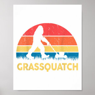 Póster Regalo divertido para papá cortadora de césped Grq
