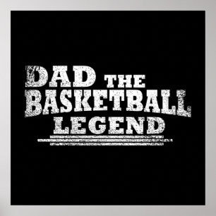 Póster Regalo divertido para papá de baloncesto