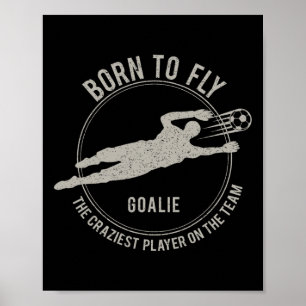 Póster Regalo divertido para portero de fútbol Nacido par