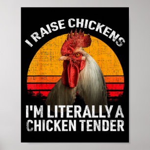 Póster Regalo divertido retro para amantes de las gallina