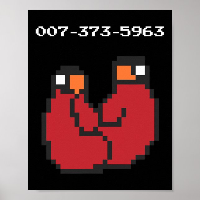 Póster Regalo divertido Video Game 90s 45s códigos (Frente)