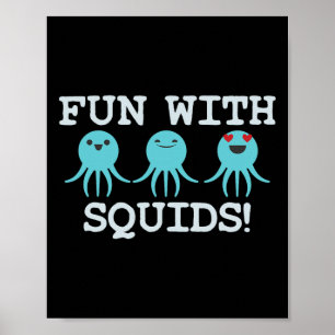 Póster Regalo estudiantil del profesor Squid Marine Biolo