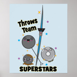 Póster Regalo lanzamiento de peso del poster del tiro de