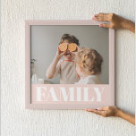 Póster Regalo moderno de fotografía de la familia rosa pa<br><div class="desc">Regalo moderno de fotografía de la familia rosa pastoral</div>