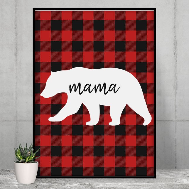Póster Regalo Moderno De Oso De Mata Roja Y Mamá Blanca (Subido por el creador)