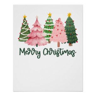Póster Regalo navideño Árbol de navidad