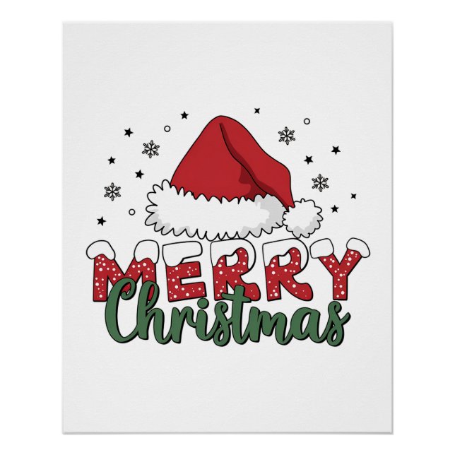 Póster Regalo navideño Feliz Navidad (Anverso)