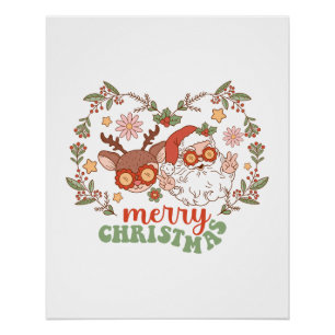 Póster Regalo navideño Feliz Navidad