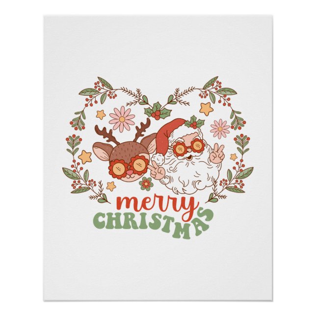 Póster Regalo navideño Feliz Navidad (Anverso)