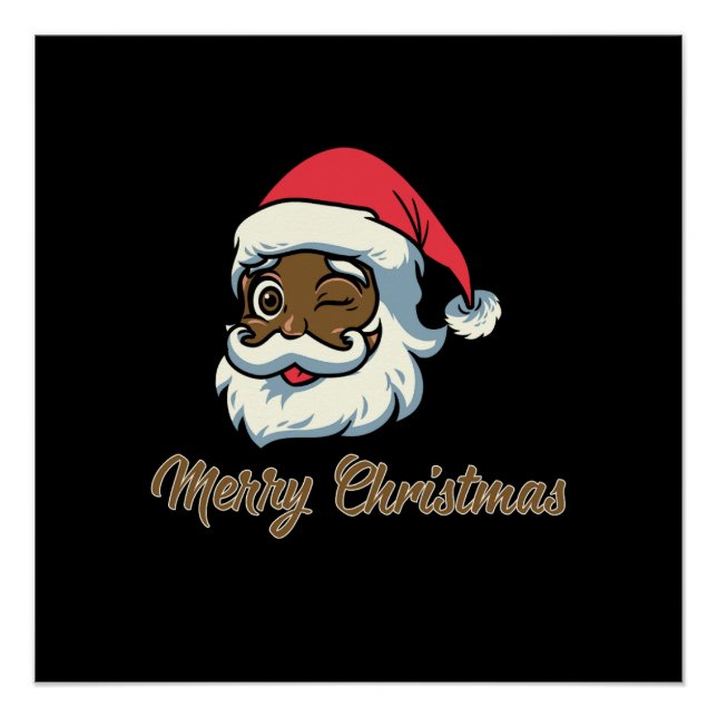 Póster Regalo navideño Santa Merry Navidad (Anverso)