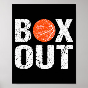 Póster Regalo Novedoso Frase Box Out Entrenador de Balonc