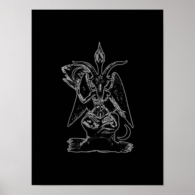 Póster Regalo oculto del lucifer mágico negro de Goat Sat (Frente)