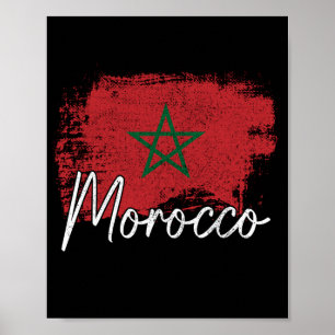 Póster regalo para aficionados al fútbol de Marruecos ban