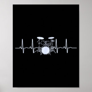 Póster Regalo para amante de la música Línea de vida lati