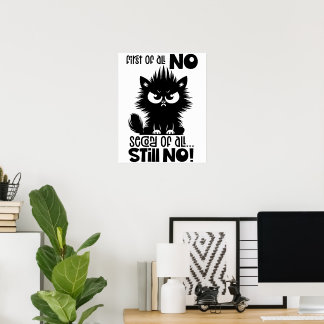 Póster Regalo para amantes de gatos divertido ante todo