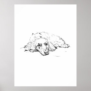Póster Regalo para Amantes de Perros Salchicha, Mamá de D