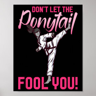 Póster Regalo para chicas de Karate Taekwondo