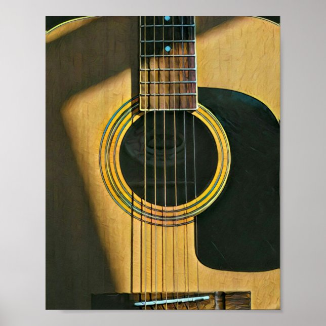 Póster Regalo para el guitarrista musical (Frente)