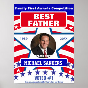 Póster Regalo para el mejor padre de los padres el  