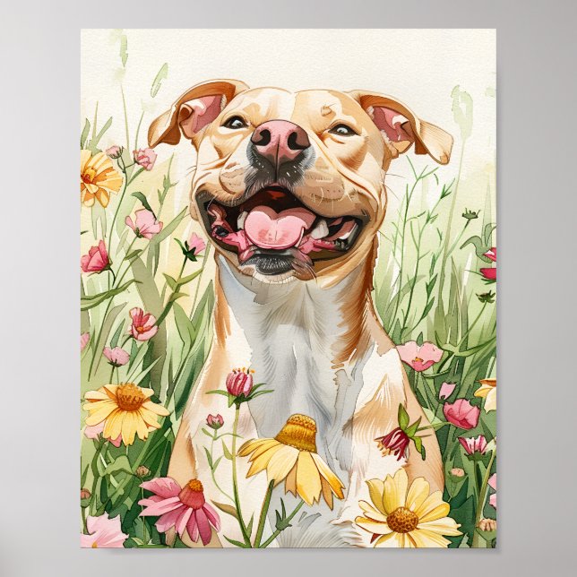 Póster Regalo para el propietario de un pitbulls Perro Po (Frente)