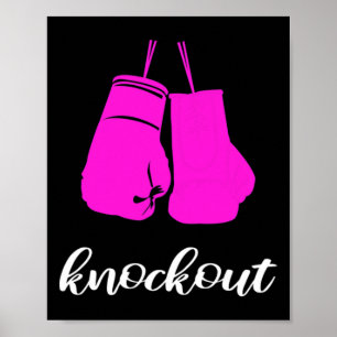 Póster Regalo para fanáticas del kickboxer knockout para