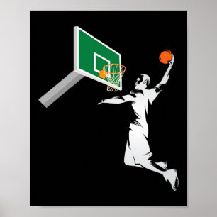 Póster Regalo para fanático de jugador de deportes oscuro