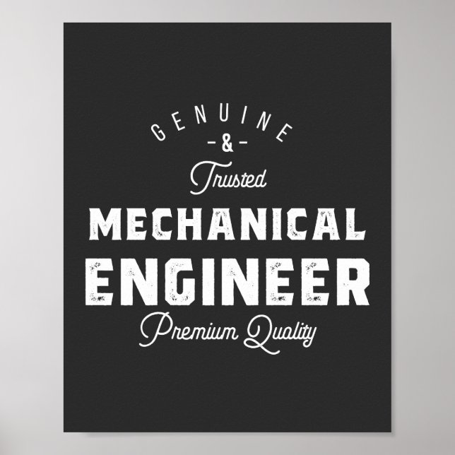 Póster Regalo para ingeniero mecánico (Frente)