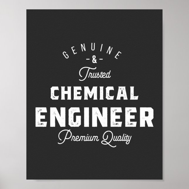 Póster Regalo para Ingeniero Químico (Frente)